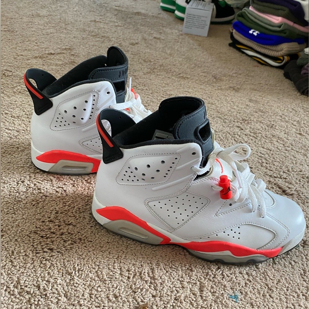 GS Jordan 6s "Infrared White" Size 7